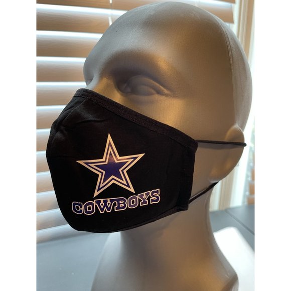 Dallas COWBOYS Face Mask with Adjustable Ear Loops - Picture 4 of 11